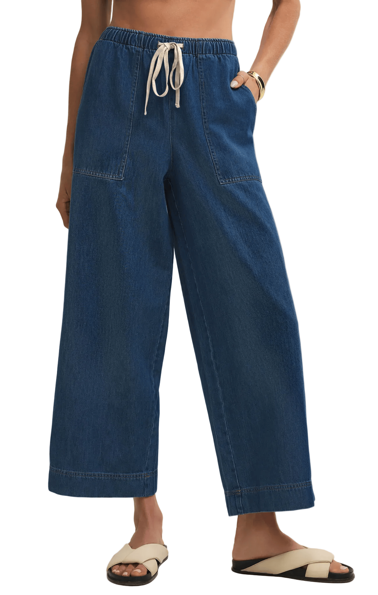 Z Supply Womens Bottoms Daycation Denim Utility Pant