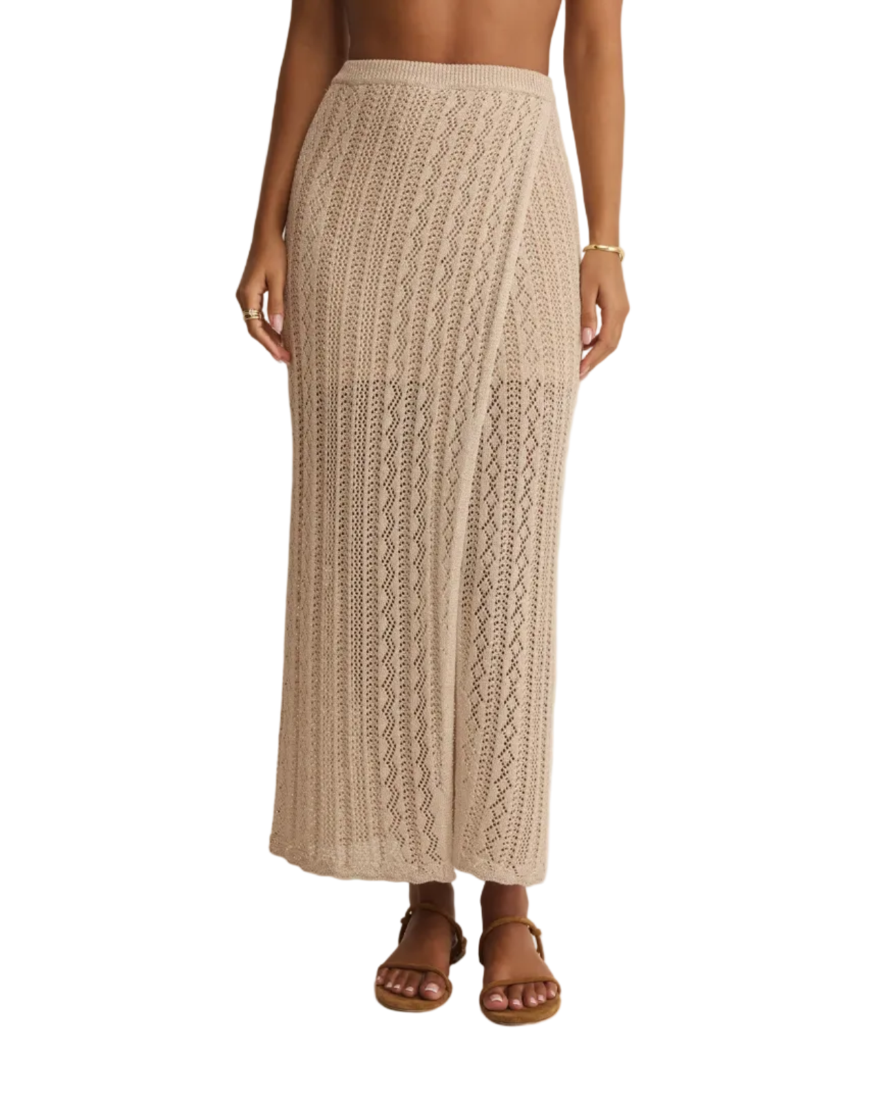 Z Supply Womens Bottoms Glimmer Midi Skirt