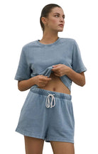 Z Supply Womens Bottoms Hunter Knit Denim Short