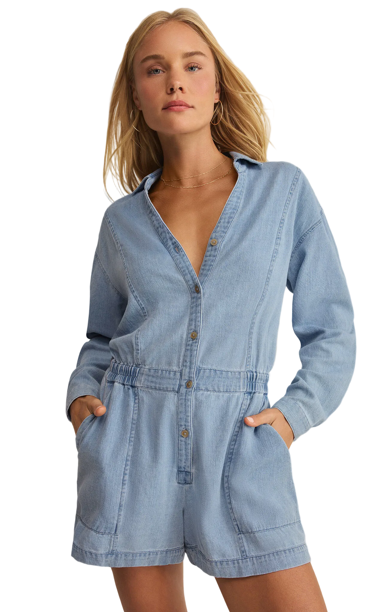Z Supply Womens Bottoms Sully Twill Romper