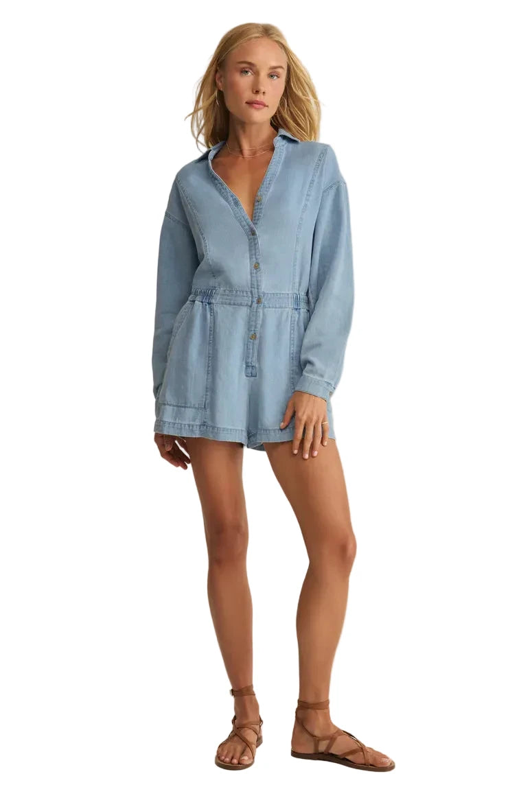 Z Supply Womens Bottoms Sully Twill Romper