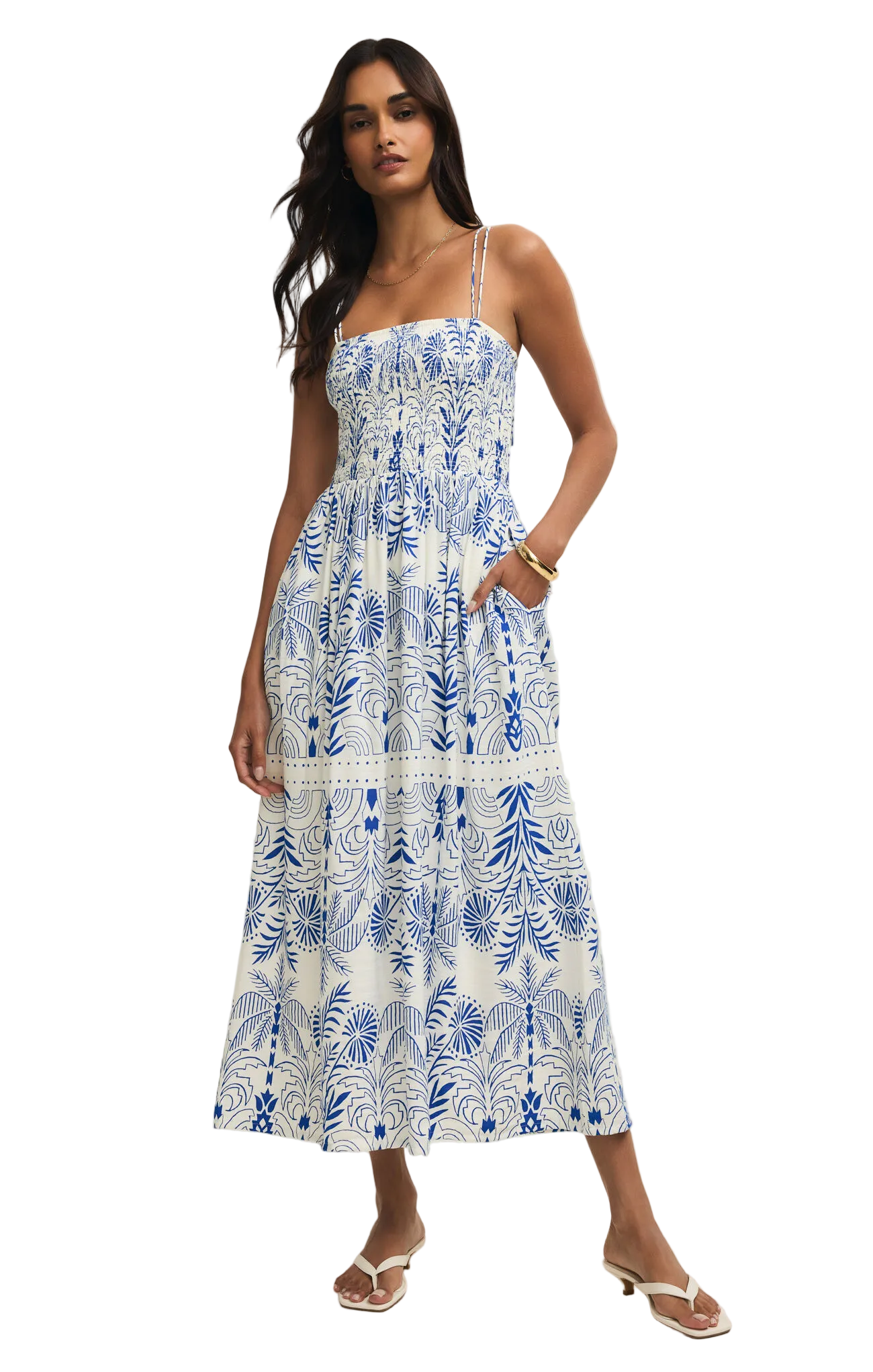 Z Supply Womens Dresses Nadine Palm Maxi Dress