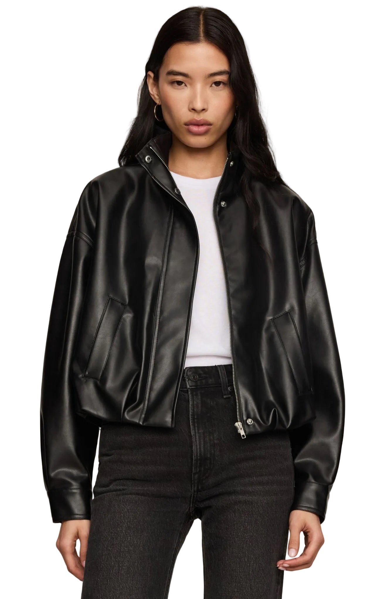 Z Supply Womens Jackets XSmall / Black Corin Bubble Hem Jacket