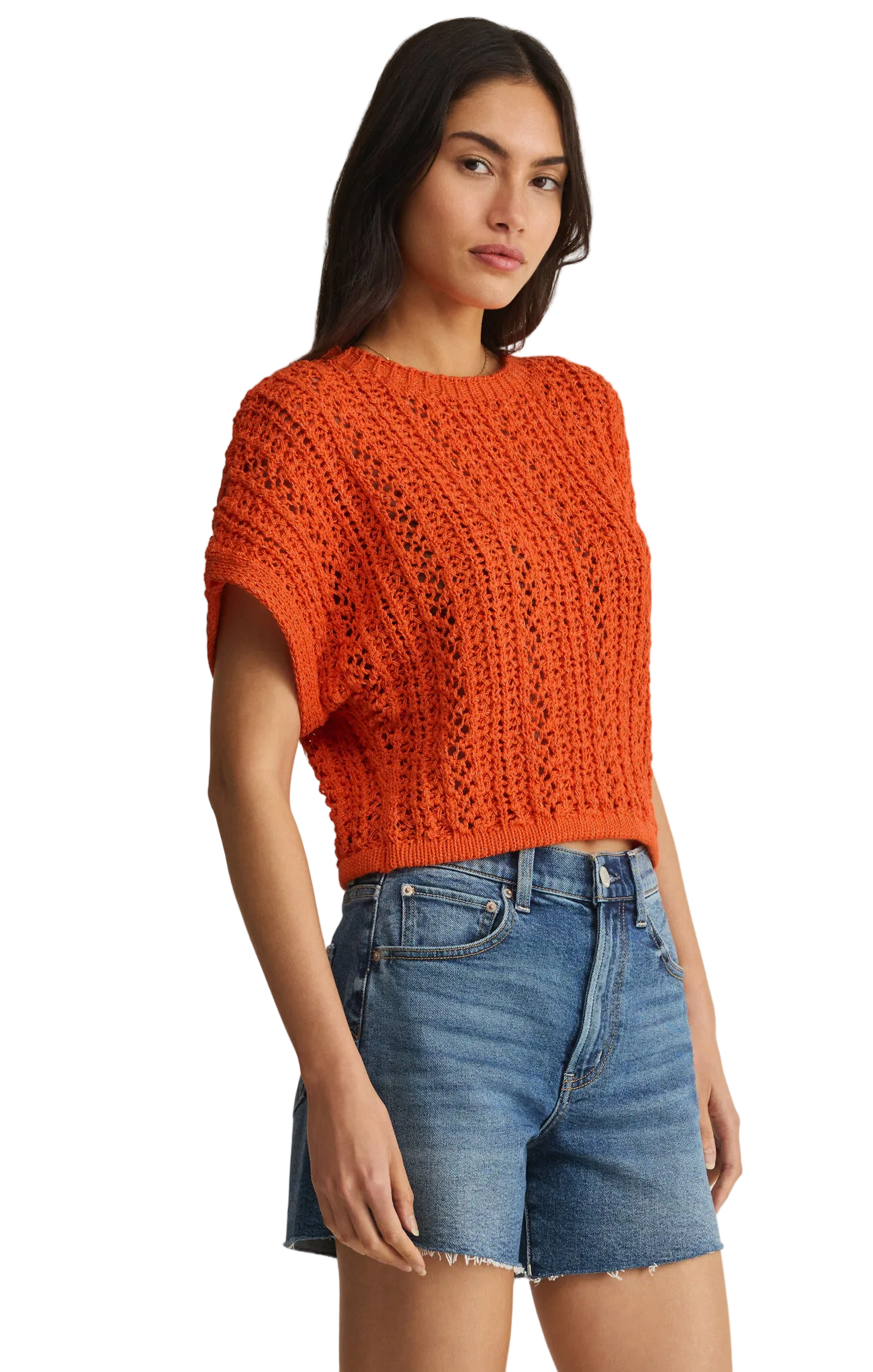 Z Supply Womens Novelty Tops Ballast Crochet Top