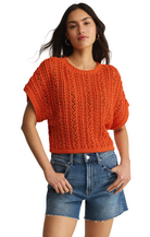 Z Supply Womens Novelty Tops Ballast Crochet Top