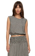Z Supply Womens Novelty Tops XSmall / Black Merit Gingham Top