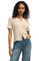 Z Supply Womens Novelty Tops Starboard Crochet Top