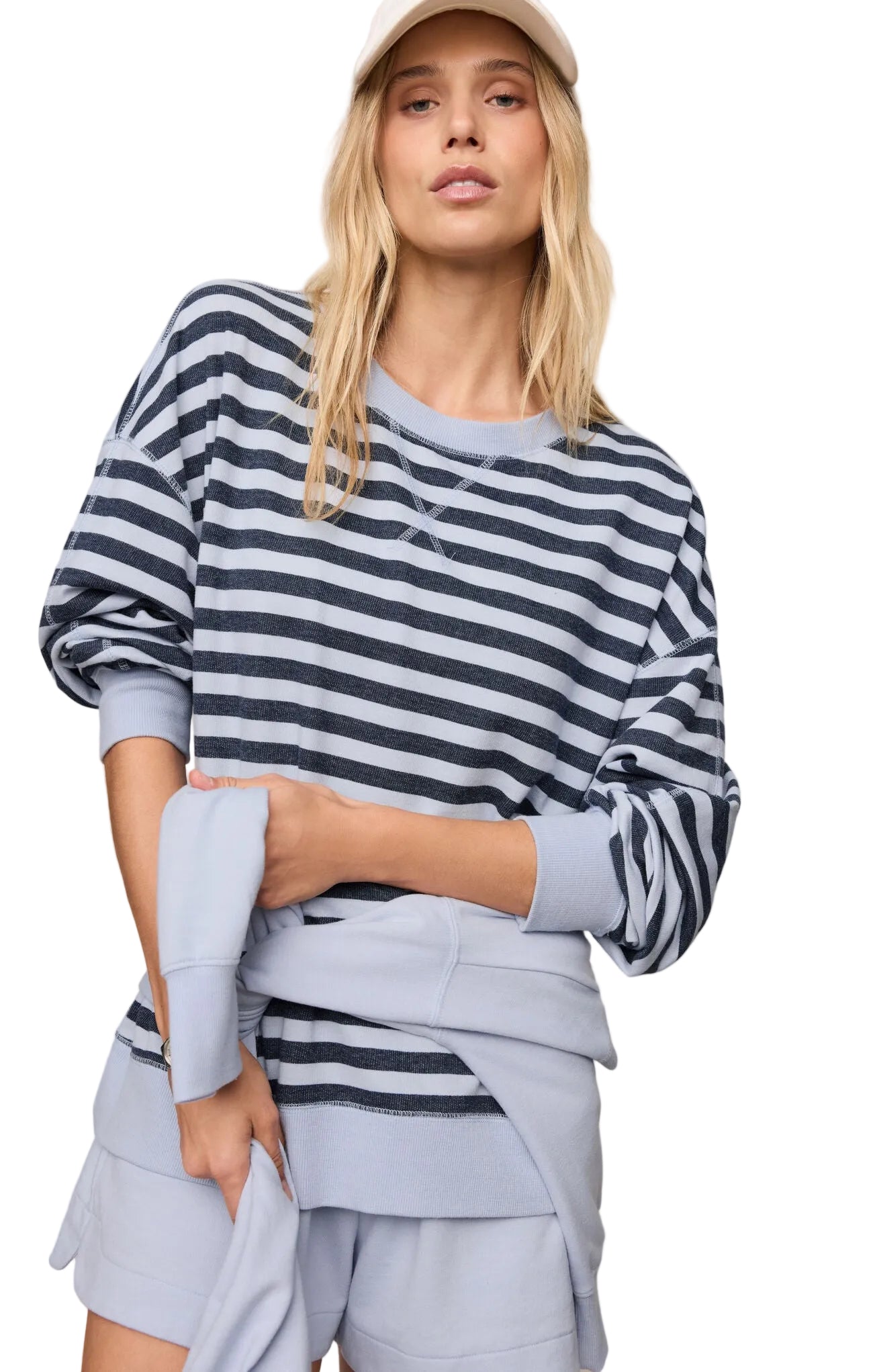 Z Supply Womens Novelty Tops The Everyday Striped Crew