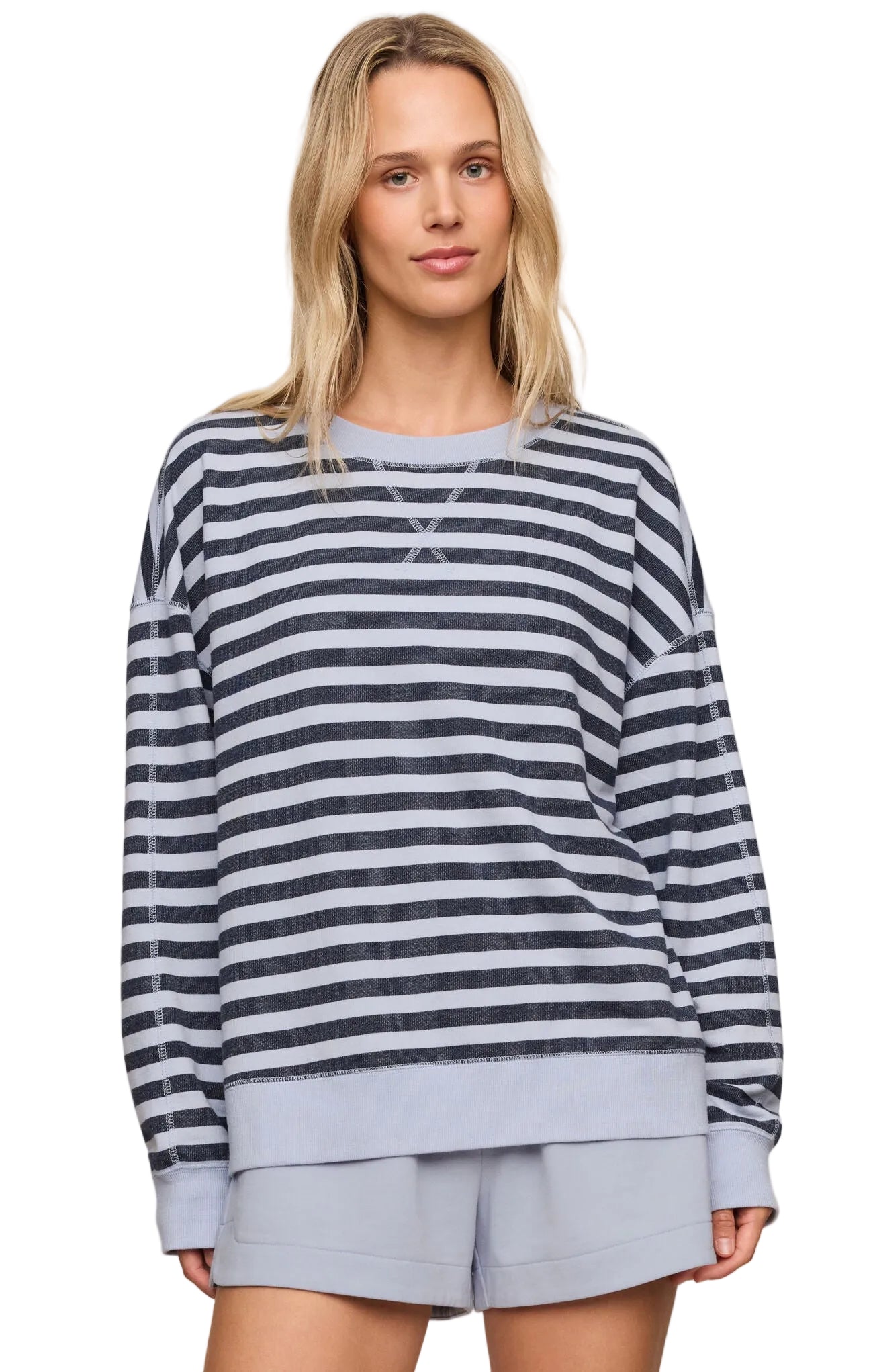 Z Supply Womens Novelty Tops XSmall / Eclipse The Everyday Striped Crew