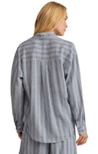 Z Supply Womens Novelty Tops The Perfect Striped Button Up