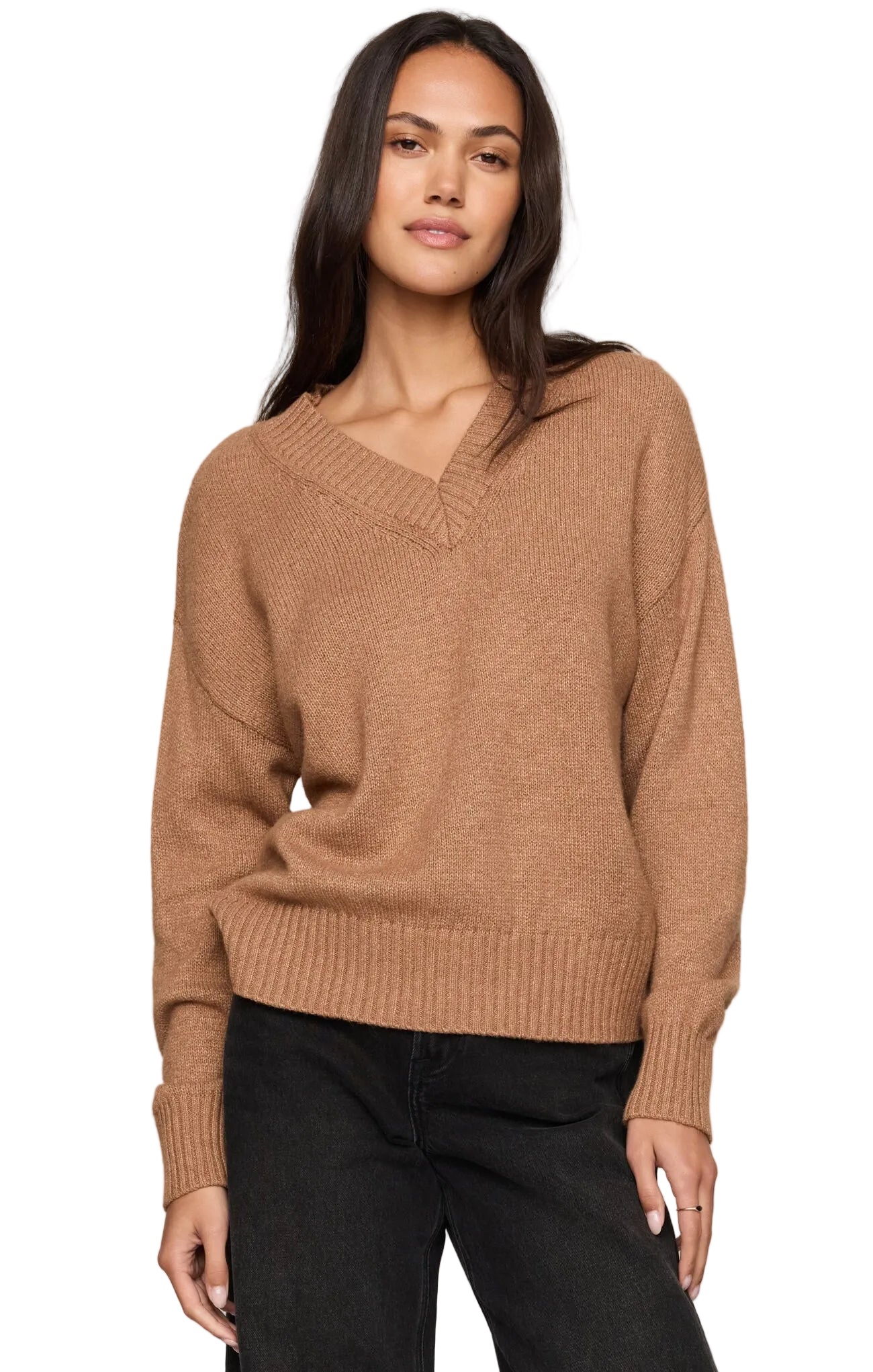 Z Supply Womens Sweaters XSmall / Golden Caramel Cloud Spun V-Neck Sweater