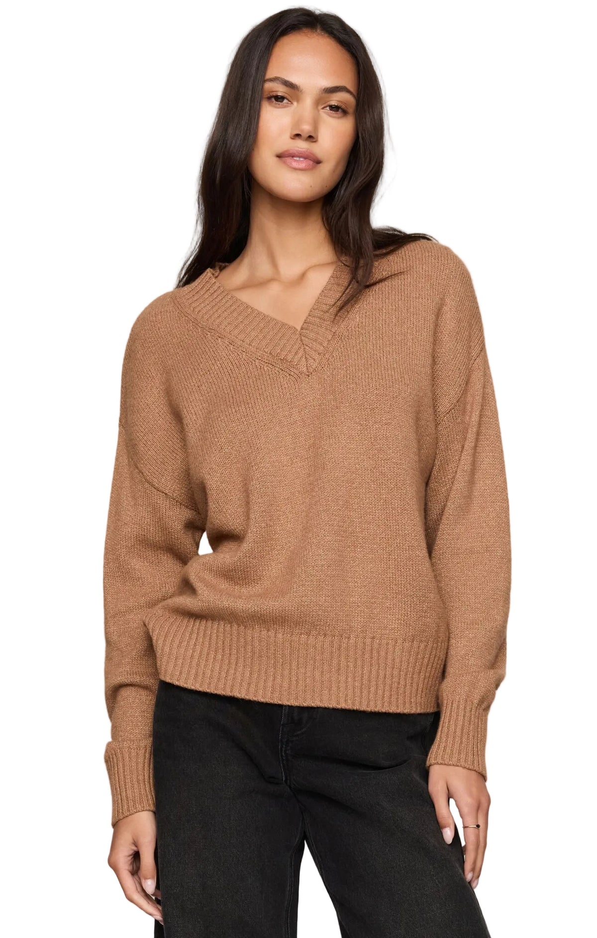 Z Supply Womens Sweaters XSmall / Golden Caramel Cloud Spun V-Neck Sweater