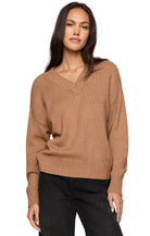 Z Supply Womens Sweaters XSmall / Golden Caramel Cloud Spun V-Neck Sweater