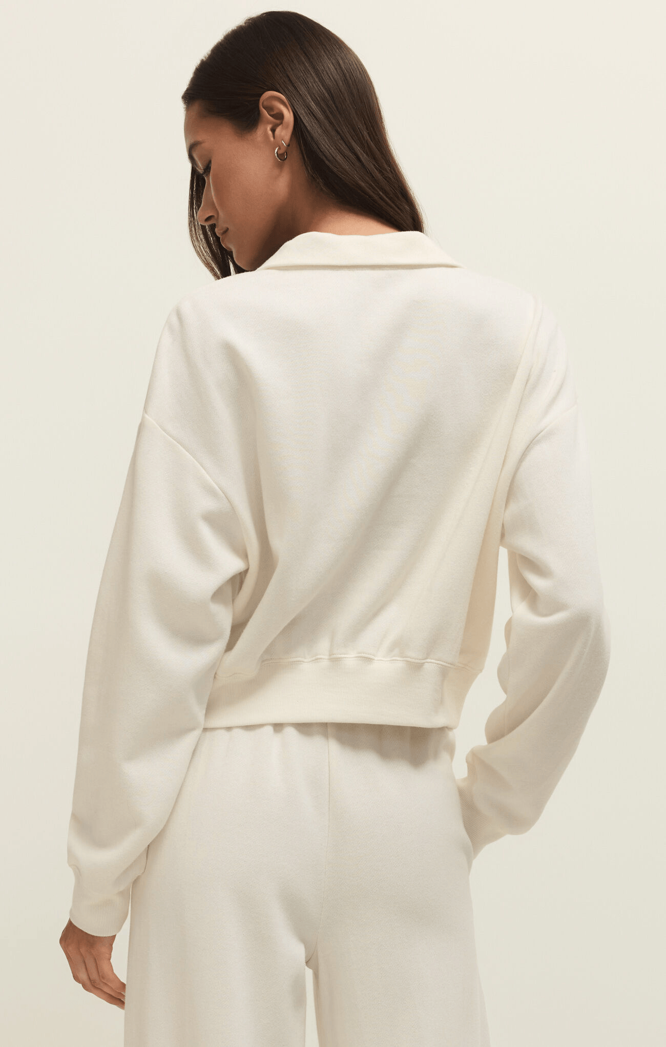 Z Supply Womens Sweaters Downtown Half Zip Sweatshirt