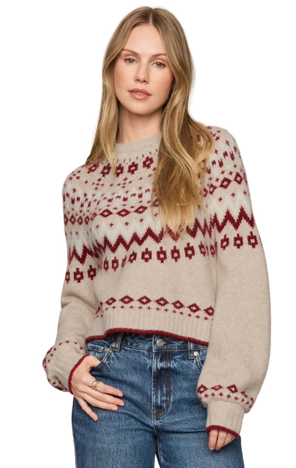 Z Supply String The Lights Sweater in Oatmeal Heather, image 1 of 3