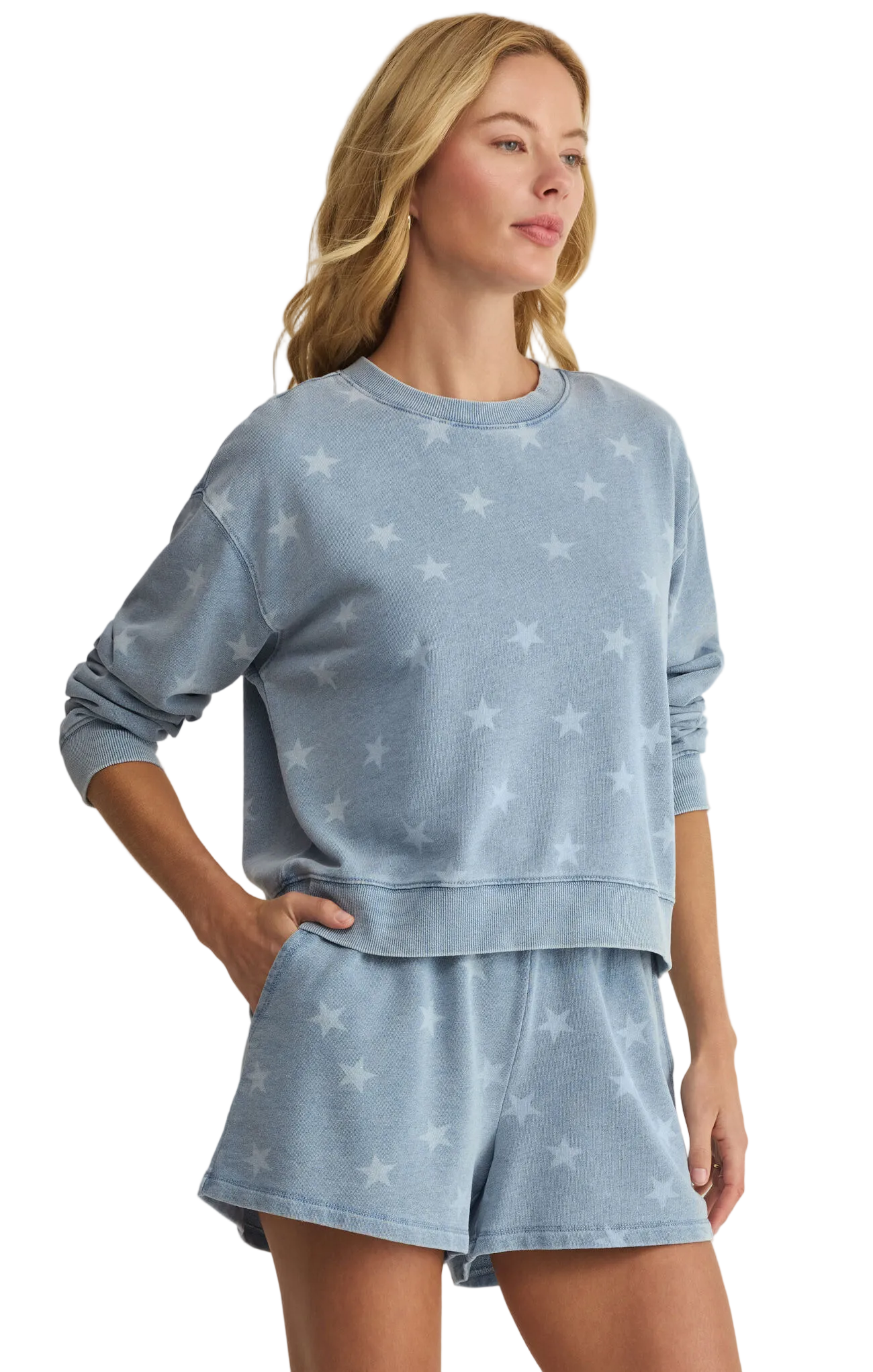 Z Supply Womens Sweaters Written Stars Sweatshirt